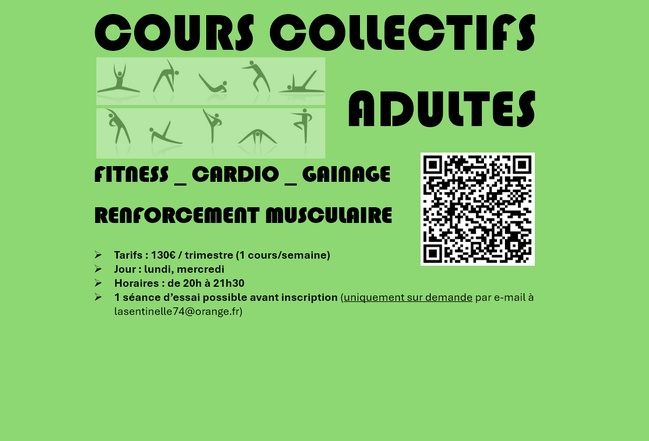 PLUS D'INFOS COURS COLLECTIFS ADULTES PLUS D'INFOS COURS COLLECTIFS ADULTES